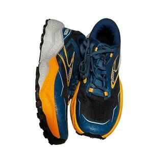 EUC Brooks Caldera 7 mens running shoes blue sapphire orange size 10.5